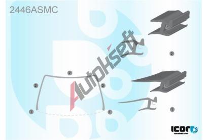 PILKINGTON Bauset (lišta) čelního okna AS 2446ASMC, 2446ASMC PILKINGTON Bauset (lišta) čelního okna AS 2446ASMC, 2446ASMC