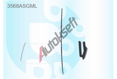 PILKINGTON L bauset (lišta) čelního okna - levý okápek AS 3568ASGML, 3568ASGML  PILKINGTON L bauset (lišta) čelního okna - levý okápek AS 3568ASGML, 3568ASGML