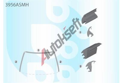 PILKINGTON Bauset (lita) elnho okna AS 3956ASMH, 3956ASMH