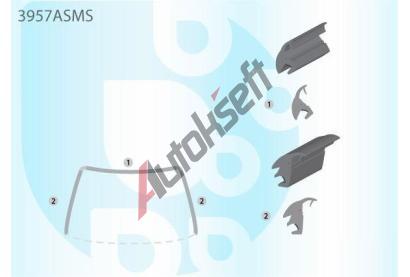 PILKINGTON Bauset (lita) elnho okna AS 3957ASMS, 3957ASMS