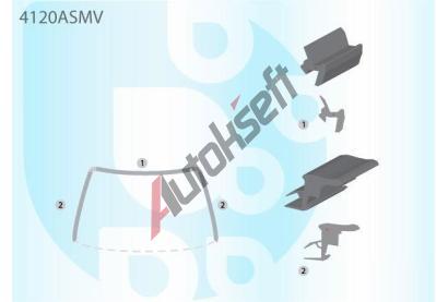 PILKINGTON Bauset (lišta) čelního okna AS 4120ASMV, 4120ASMV PILKINGTON Bauset (lišta) čelního okna AS 4120ASMV, 4120ASMV