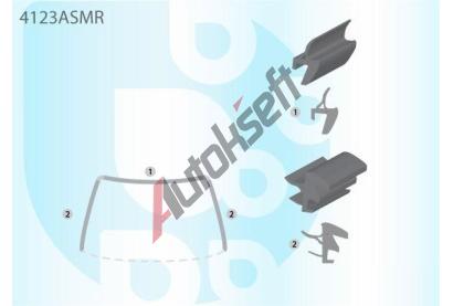 PILKINGTON Bauset čelního okna AS 4123ASMR, 4123ASMR PILKINGTON Bauset čelního okna AS 4123ASMR, 4123ASMR