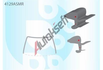 PILKINGTON Bauset (lita) elnho okna AS 4129ASMR, 4129ASMR