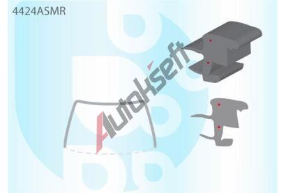 PILKINGTON Bauset (lita) elnho okna AS 4424ASMR, 4424ASMR