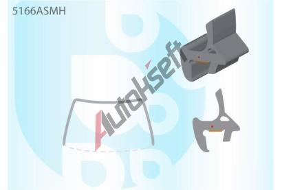 PILKINGTON Bauset (lita) elnho okna AS 5166ASMH, 5166ASMH
