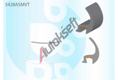 PILKINGTON Vrchní bauset (lišta) čelního okna AS 5428ASMVT, 5428ASMVT  PILKINGTON Vrchní bauset (lišta) čelního okna AS 5428ASMVT, 5428ASMVT