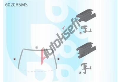 PILKINGTON Bauset (lišta) čelního okna AS 6020ASMS, 6020ASMS PILKINGTON Bauset (lišta) čelního okna AS 6020ASMS, 6020ASMS