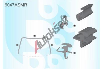 PILKINGTON Bauset (lita) elnho okna AS 6047ASMR, 6047ASMR
