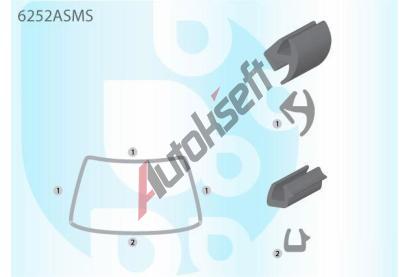 PILKINGTON Bauset (lita) elnho okna AS 6252ASMS, 6252ASMS