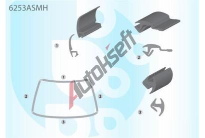 PILKINGTON Bauset (lišta) čelního okna AS 6253ASMH, 6253ASMH PILKINGTON Bauset (lišta) čelního okna AS 6253ASMH, 6253ASMH