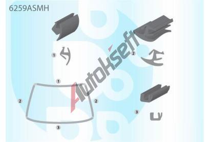 PILKINGTON Bauset elnho skla AS 6259ASMH, 6259ASMH