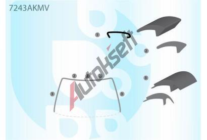 PILKINGTON Bauset (lišta) čelního okna AS 7243AKMV, 7243AKMV PILKINGTON Bauset (lišta) čelního okna AS 7243AKMV, 7243AKMV