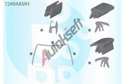 PILKINGTON Bauset (lišta) čelního okna AS 7249AKMH, 7249AKMH PILKINGTON Bauset (lišta) čelního okna AS 7249AKMH, 7249AKMH