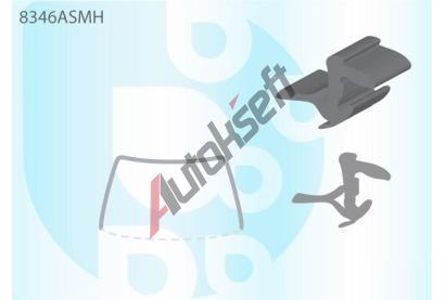 PILKINGTON Bauset čelního okna - lišta AS 8346ASMH, 8346ASMH PILKINGTON Bauset čelního okna - lišta AS 8346ASMH, 8346ASMH