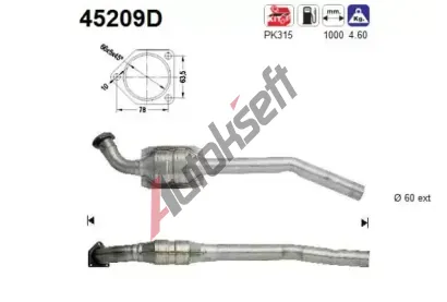 AS Katalyzátor ASA 45209D, 45209D AS Katalyzátor ASA 45209D, 45209D
