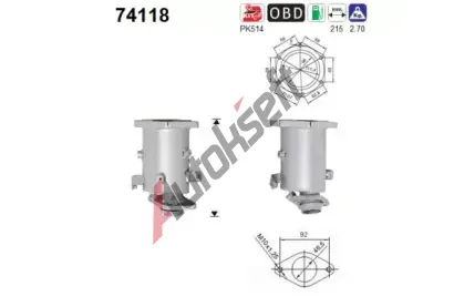 AS Katalyzátor ASA 74118, 74118 AS Katalyzátor ASA 74118, 74118