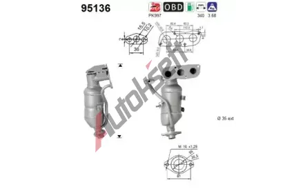 AS Katalyzátor ASA 95136, 95136 AS Katalyzátor ASA 95136, 95136