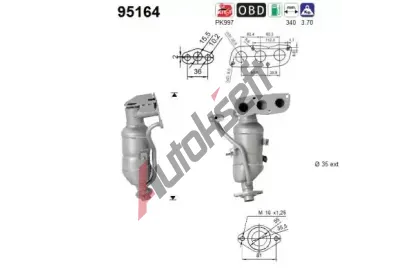 AS Katalyzátor ASA 95164, 95164 AS Katalyzátor ASA 95164, 95164