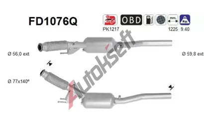 AS Filtr pevných částic ASA FD1076Q, FD1076Q AS Filtr pevných částic ASA FD1076Q, FD1076Q