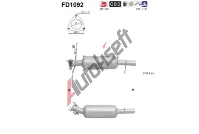 AS Filtr pevných částic ASA FD1092, FD1092 AS Filtr pevných částic ASA FD1092, FD1092