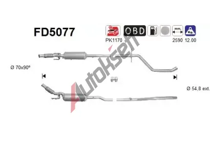 AS Filtr pevn�ch ��stic ASA FD5077, FD5077