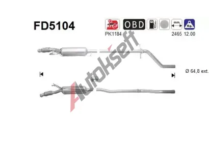 AS Filtr pevných částic ASA FD5104, FD5104 AS Filtr pevných částic ASA FD5104, FD5104