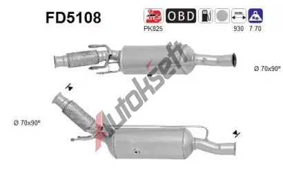 AS Filtr pevných částic ASA FD5108, FD5108 AS Filtr pevných částic ASA FD5108, FD5108