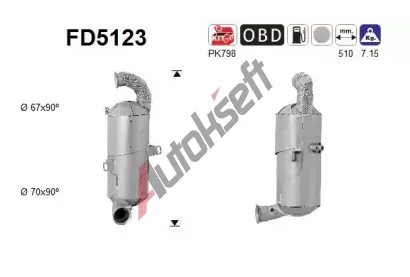 AS Filtr pevných částic ASA FD5123, FD5123 AS Filtr pevných částic ASA FD5123, FD5123