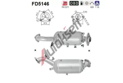 AS Filtr pevných částic ASA FD5146, FD5146 AS Filtr pevných částic ASA FD5146, FD5146
