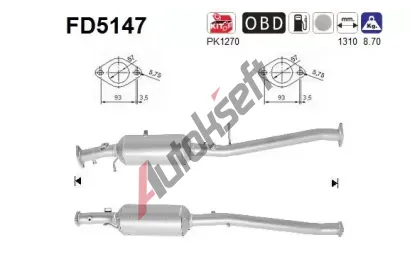 AS Filtr pevných částic ASA FD5147, FD5147  AS Filtr pevných částic ASA FD5147, FD5147