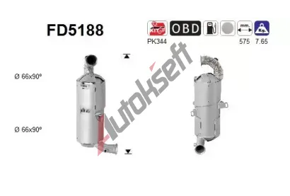 AS Filtr pevných částic ASA FD5188, FD5188 AS Filtr pevných částic ASA FD5188, FD5188