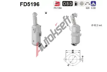 AS Filtr pevných částic ASA FD5196, FD5196 AS Filtr pevných částic ASA FD5196, FD5196