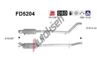 AS Filtr pevných částic ASA FD5204, FD5204 AS Filtr pevných částic ASA FD5204, FD5204