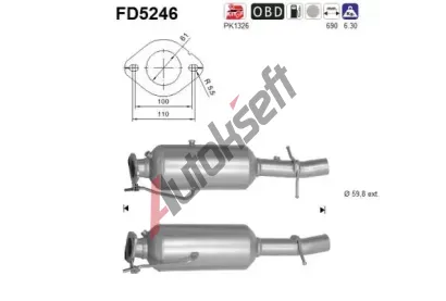 AS Filtr pevných částic ASA FD5246, FD5246  AS Filtr pevných částic ASA FD5246, FD5246