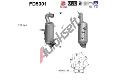 AS Filtr pevných částic ASA FD5301, FD5301 AS Filtr pevných částic ASA FD5301, FD5301