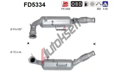 AS Filtr pevných částic ASA FD5334, FD5334 AS Filtr pevných částic ASA FD5334, FD5334