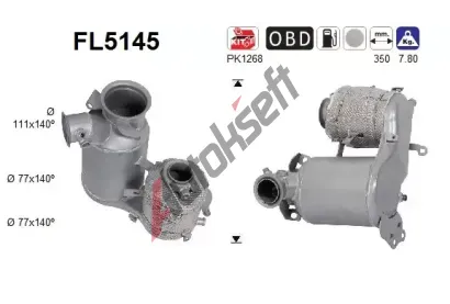 AS Filtr pevných částic ASA FL5145, FL5145 AS Filtr pevných částic ASA FL5145, FL5145