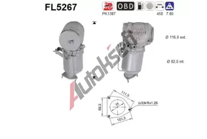 AS Filtr pevn�ch ��stic ASA FL5267, FL5267