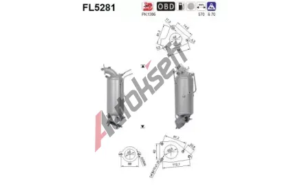 AS Filtr pevných částic ASA FL5281, FL5281 AS Filtr pevných částic ASA FL5281, FL5281