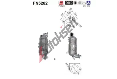 AS Filtr pevných částic ASA FN5282, FN5282 AS Filtr pevných částic ASA FN5282, FN5282