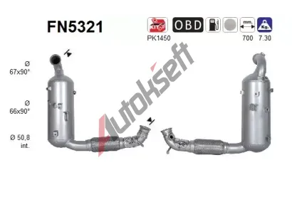 AS Filtr pevných částic ASA FN5321, FN5321 AS Filtr pevných částic ASA FN5321, FN5321