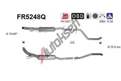 AS Filtr pevných částic ASA FR5248Q, FR5248Q AS Filtr pevných částic ASA FR5248Q, FR5248Q