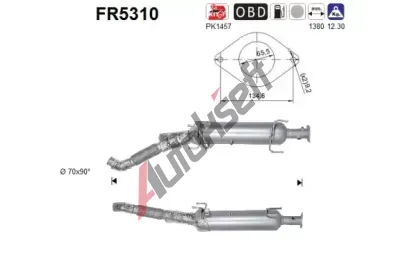AS Filtr pevných částic ASA FR5310, FR5310 AS Filtr pevných částic ASA FR5310, FR5310