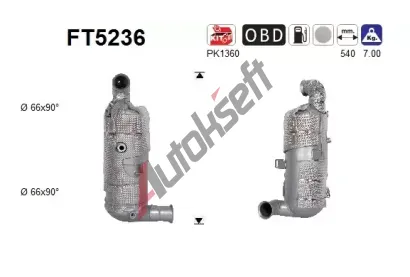 AS Filtr pevných částic ASA FT5236, FT5236 AS Filtr pevných částic ASA FT5236, FT5236