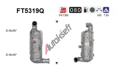 AS Filtr pevných částic ASA FT5319Q, FT5319Q AS Filtr pevných částic ASA FT5319Q, FT5319Q
