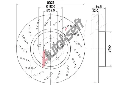 ASHIKA Brzdov kotou - 322 mm ASH 60-00-0520, 60-00-0520