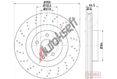 ASHIKA Brzdov� kotou� - 350 mm ASH 60-00-0543C, 60-00-0543C