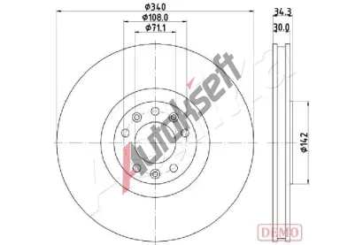 ASHIKA Brzdov kotou - 340 mm ASH 60-00-0636C, 60-00-0636C