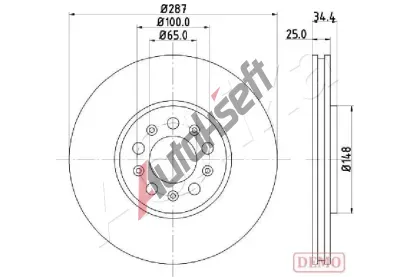 ASHIKA Brzdov kotou - 288 mm ASH 60-00-0901C, 60-00-0901C