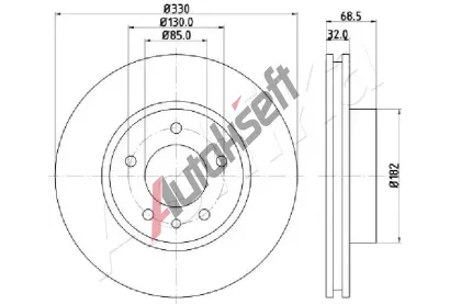 ASHIKA Brzdov kotou - 330 mm ASH 60-00-0957, 60-00-0957